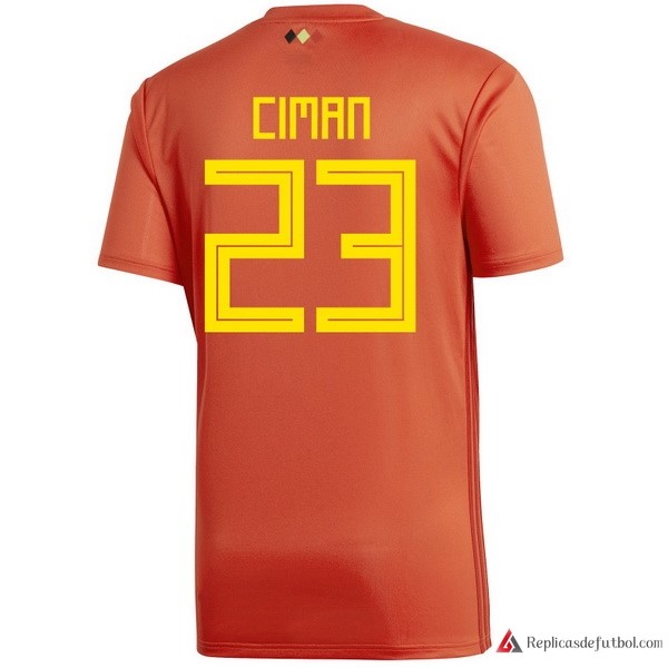 Camiseta Seleccion Belgica Primera equipación Ciman 2018 Rojo